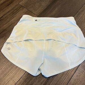 Lululemon High Rise Light Blue Hotty Hot shorts